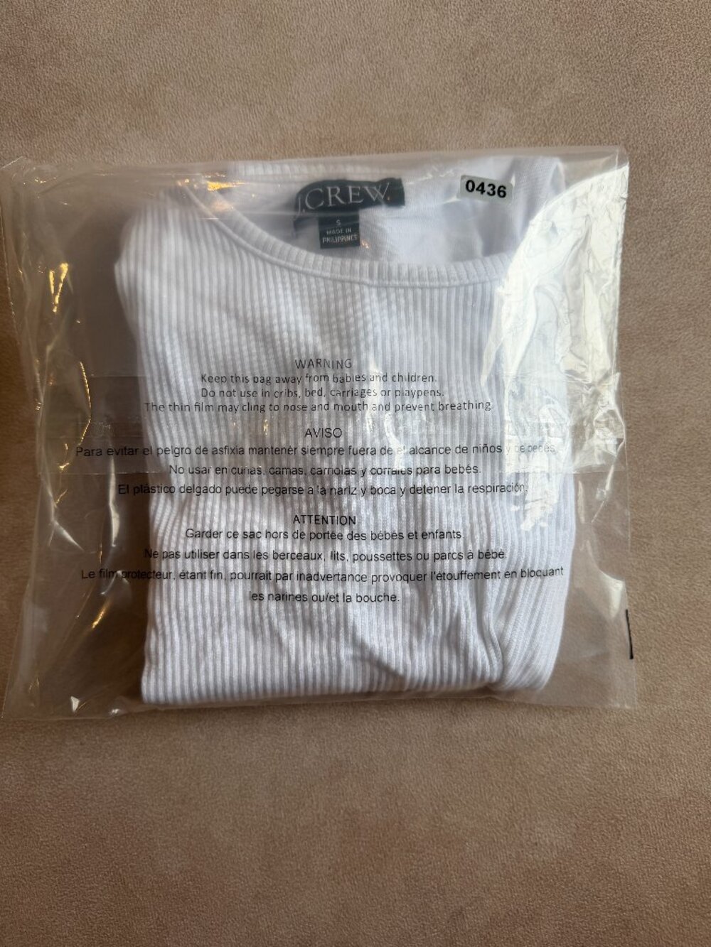 J. Crew Vintage rib shelf-bra tank top • size small • white • BQ897 - Picture 8 of 8